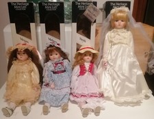 N° 4 bambole ceramica fatte a