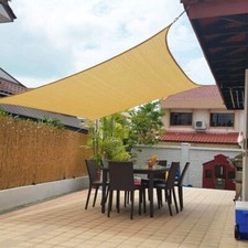 Tenda Tala Vela Ombreggiante Quadrata 5x5 m Beige Protezione Raggi UV 180 gr/mq