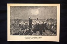 G. Segantini - Greggie in moto + Il pittore italiano Pompeo Mariani