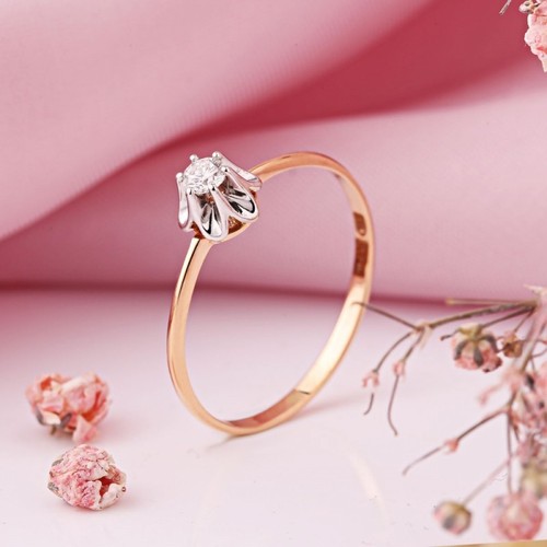 Anello tulipano oro - , rosso