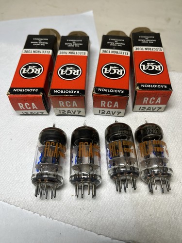 Nos rca 12av7 black plate - black, o