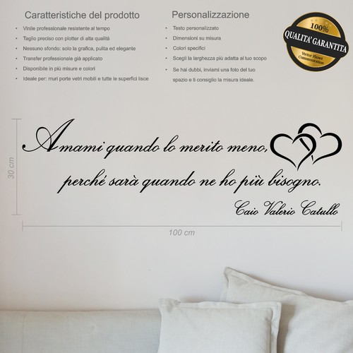 Adesivo parete frase - da,