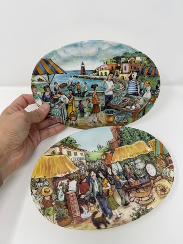 Set piatti vintage - ovale, 7,5"