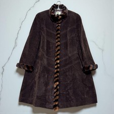 Cappotto lungo con visone con