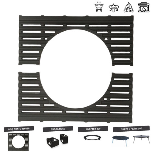 Griglia bbq modulare ghisa - bbq,