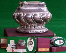 Accendino da tavolo RONSON benzina ~ anni '50 Ronson Crown Table Lighter argentato