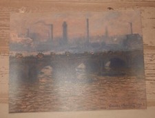 STAMPA CLAUDE MONET IL PONTE DI WATERLOO, NUVOLOSO  (particolare) 30x40 CM