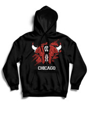 Felpa Cappuccio e Tascone Chicago Basket NBA Toro Scarpe Campioni di Basket