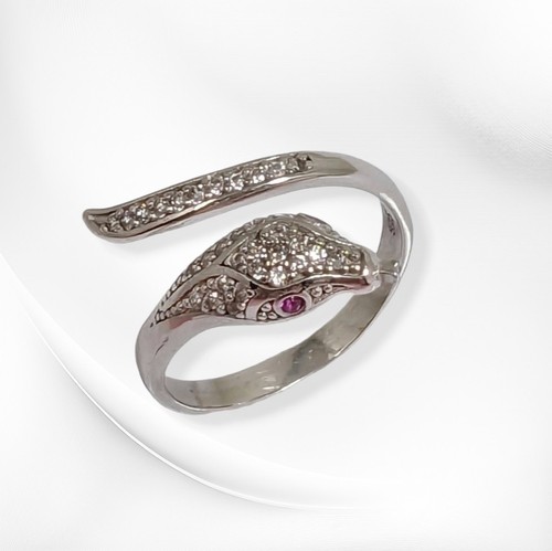 Anello serpente argento