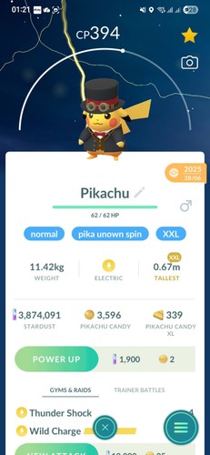Pikachu monocolo nastro - pikachu, (xxl)