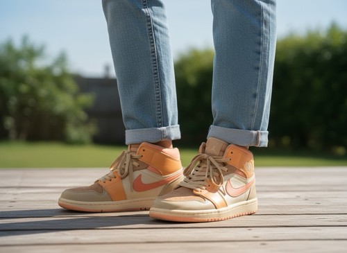Nike air jordan mid apricot - jordan, 'apricot