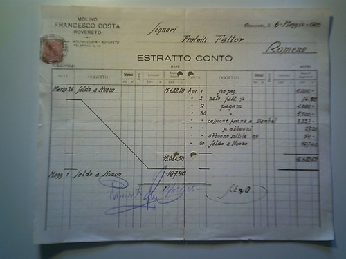 Documento estratto conto - "estratto,