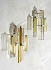 COPPIA APPLIQUE VETRO MURANO