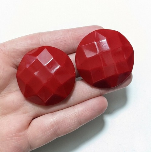 Orecchini grandi rosso sangue