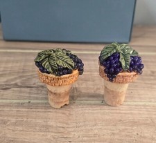 781 Grapes Cork Bottle Stopper Collectible Grapevine Vineyard Wine Gift Barware 