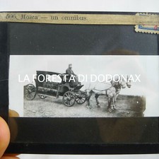 lanterna magica FOTO 1890 ANTICA MOSCA RUSSIA CARROZZA CAVALLO TRASPORTO OMNIBUS