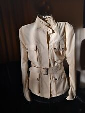 Giubbotto Belstaff Donna Taglia 46 Bianco Panna Giacca Invernale Giubbino Jacket
