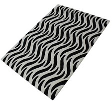 Tappeto 100% Lana Nero Beige