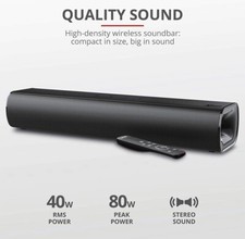 Soundbar Trust Lino HD con Bluetooth, Casse per PC/TV/Smartphone/Tablet
