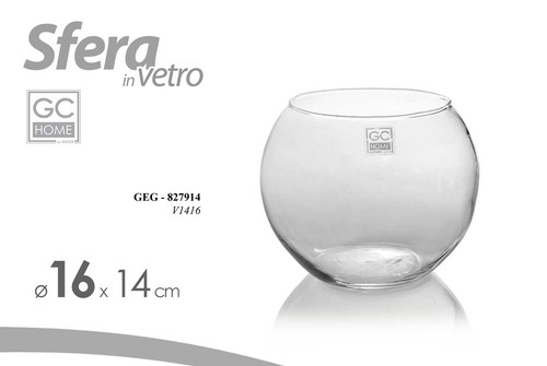 Vaso vasetto sfera vetro - vasetto,