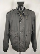Bomber Barbour cerato leggero Nero Large- Man Black Flyweight Wax flyer Jacke...