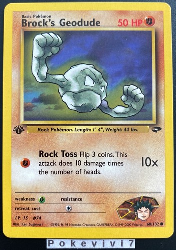 Carte pokemon brock - carte, geodude