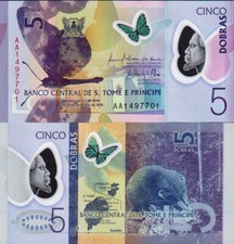 SAO TOME' & PRINCIPE - St. Thomas & Prince - 5 dobras 2018 Polymer UNC