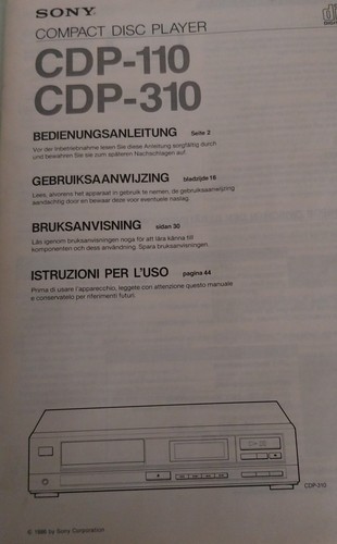 Sony compact disc player - sony,