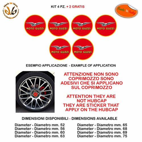 Adesivi coprimozzo moto guzzi