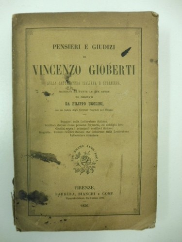 Gioberti vincenzo pensieri - pensieri, e