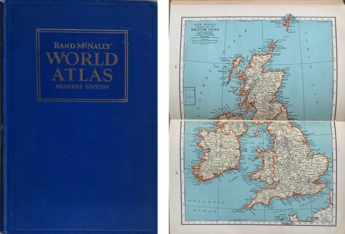 Antique 1928 rand mcnally - antique,