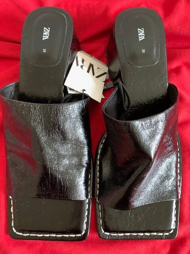 Nwt zara leather sandals shoes - zara,