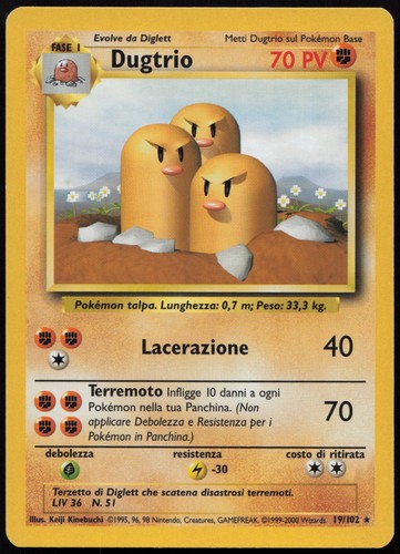 Pokemon tcg dugtrio 102 ex - pokemon,
