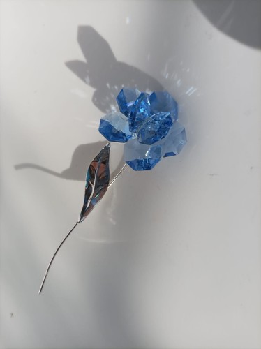 Fiore cristallo argento - fiore,