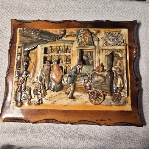 Targa vintage anton pieck - anton, 3d