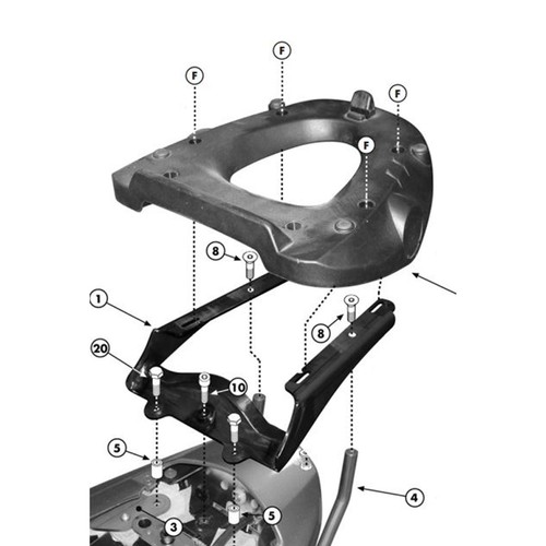 Staffa bauletto givi monolock - staffa,