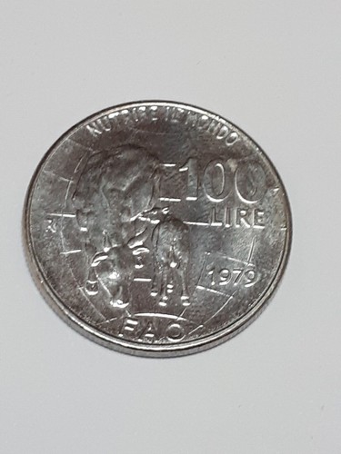 Moneta 100 lire mucca - da, (
