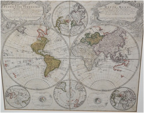 Antica mappa del mondo 1746 - ,