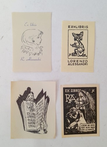 Lotto ex libris - libris, lorenzo