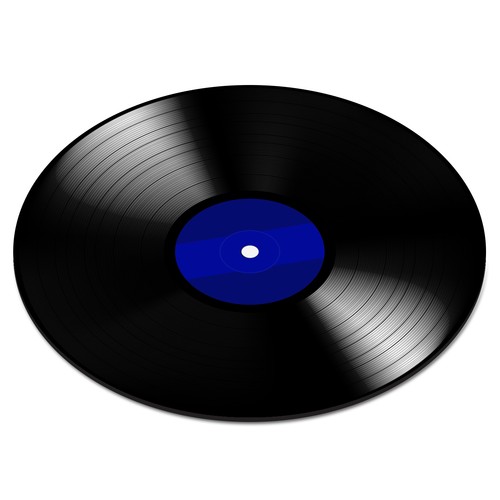 Vinile registrazione disco blu - registrazione,