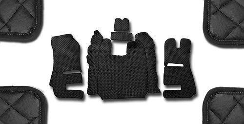 Tappetino eco pelle nera - in,