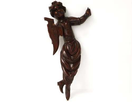 Scultura legno personaggio - scultura,