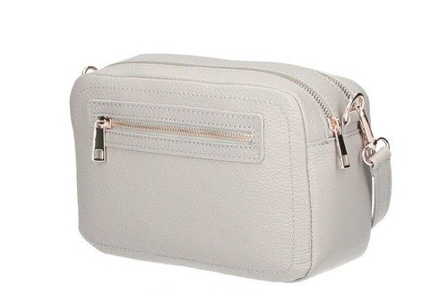 Borsa tracolla pelle grigio - tracolla, in