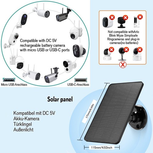 Pannello solare per telecamera