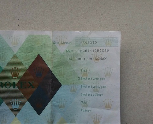 Rolex guarantee warranty - guarantee, paper