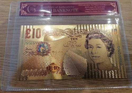 Banconota oro - banconota, 10£