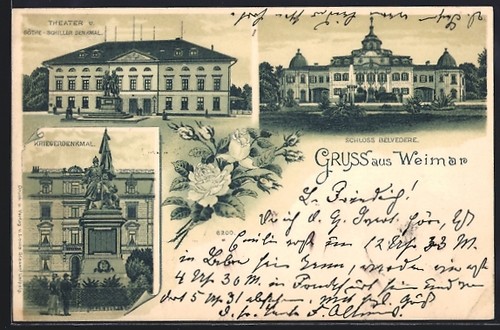Litografia weimar turingia - litografia, /