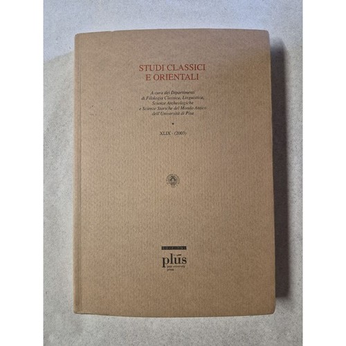 Studi classici orientali - studi,