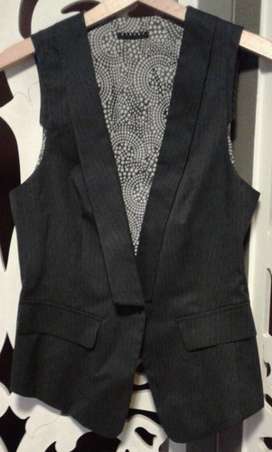 Gilet sisley donna gessato blu - gilet,