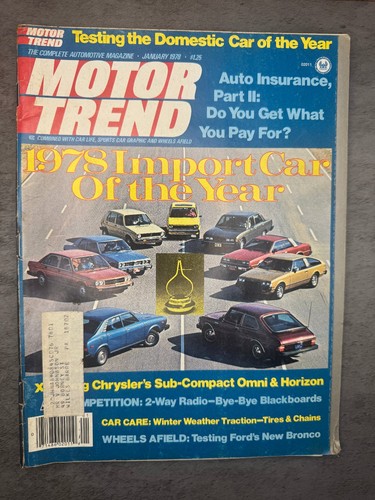 Motor trend magazine - trend, january